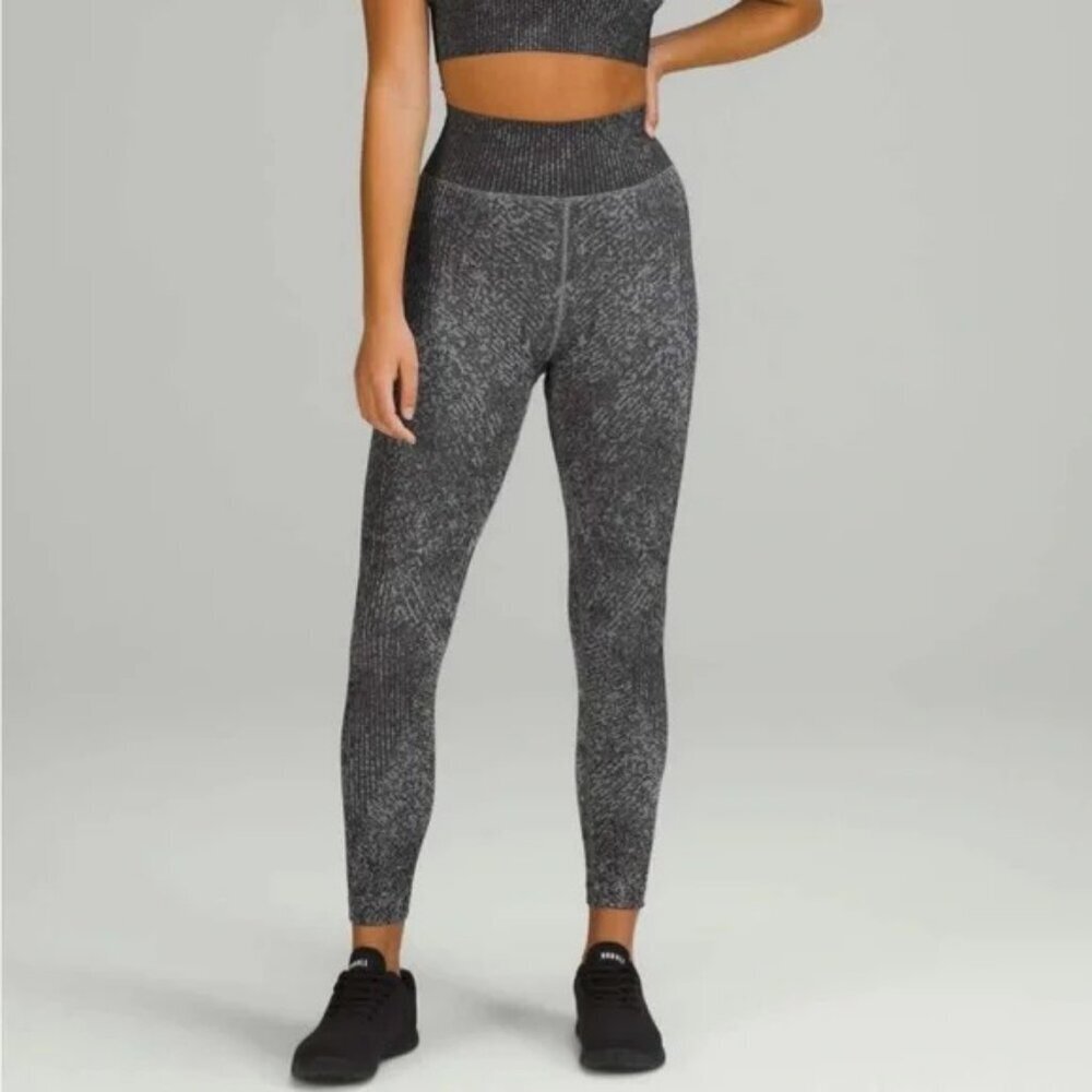 Lululemon Ebb to Train Super-High-Rise Tight 25" Pattern Mixing Black